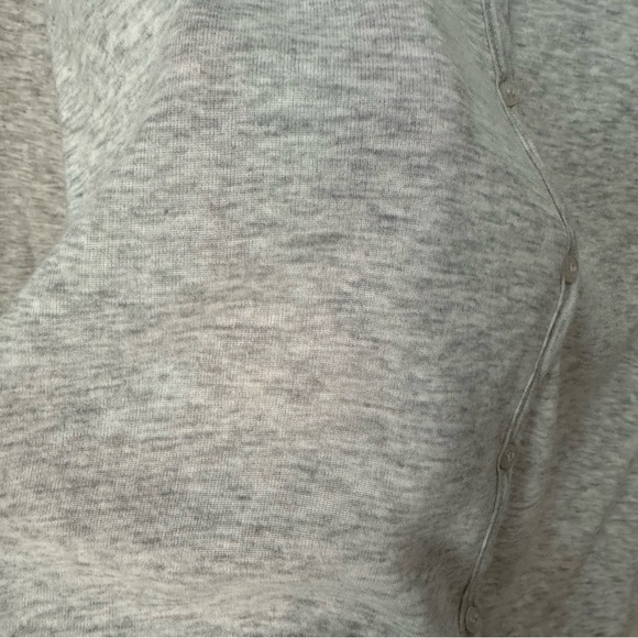 PETITE BATEAU Button Front 3/4 Sleeve Tee V-Neck Top 100% Cotton Light Gray 18Y - Picture 14 of 14